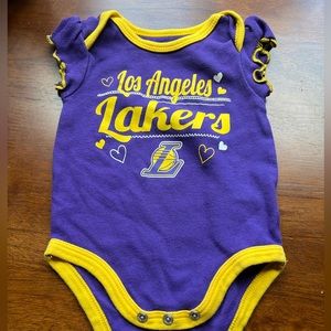Infant 0 - 3 months LAKERS onsie worn once